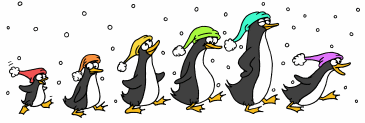 Christmas penguin cartoon